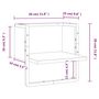Voir la diapositive 6 : VIDAXL Etagere murale avec barre chene fume 30x25x30 cm