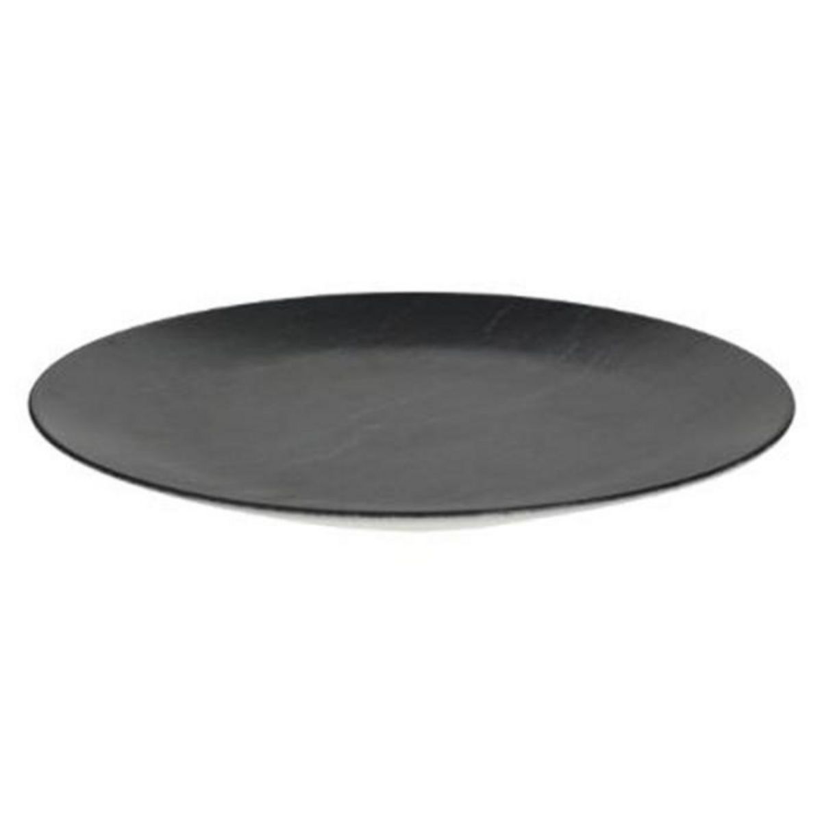 SECRET DE GOURMET Lot de 6 Assiettes Plates  Cadence  27cm Noir
