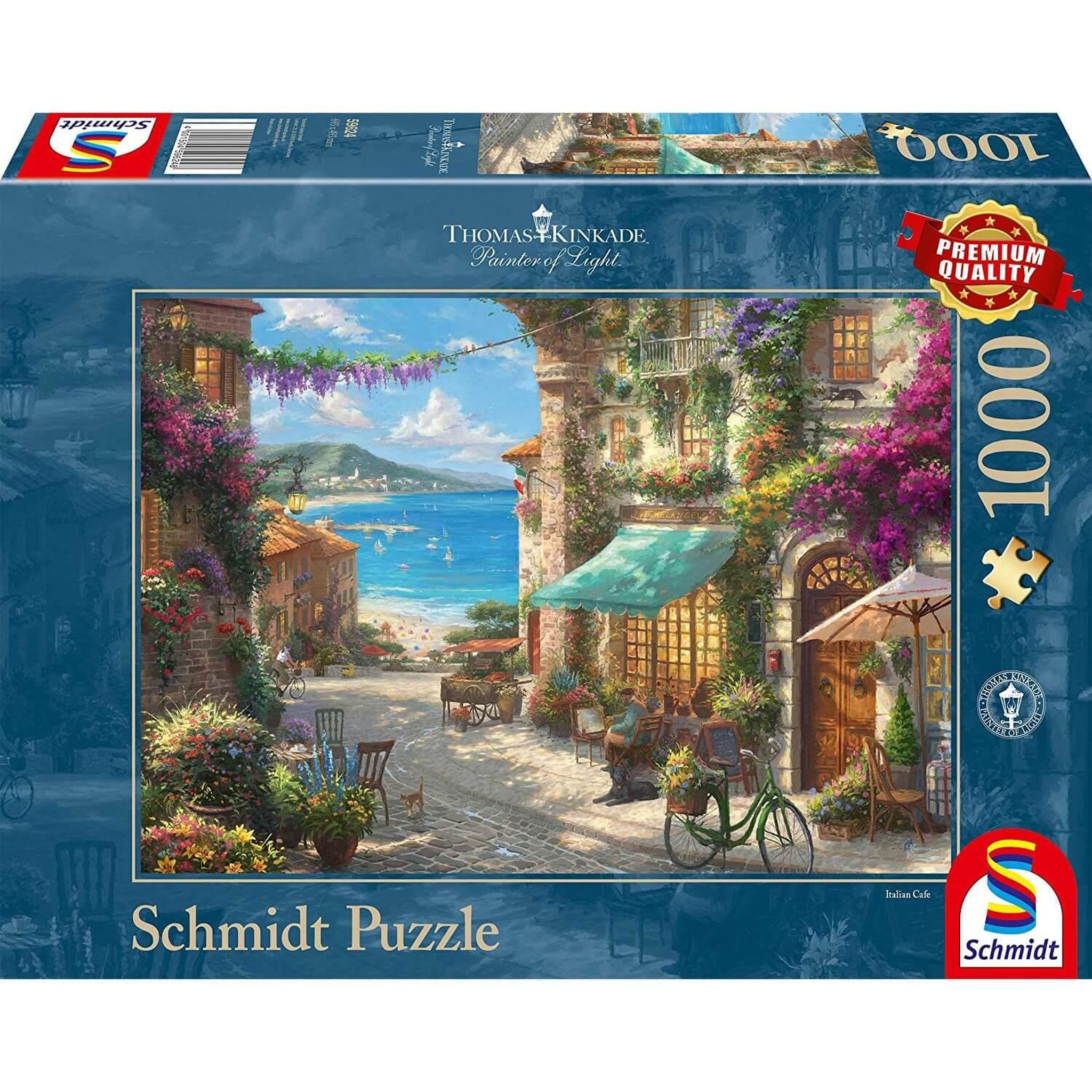 Voir la diapositive 2 : Schmidt Puzzle 1000 pièces : Café sur la Riviera italienne
