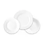 Service d'assiettes 18 pièces porcelaine blanc