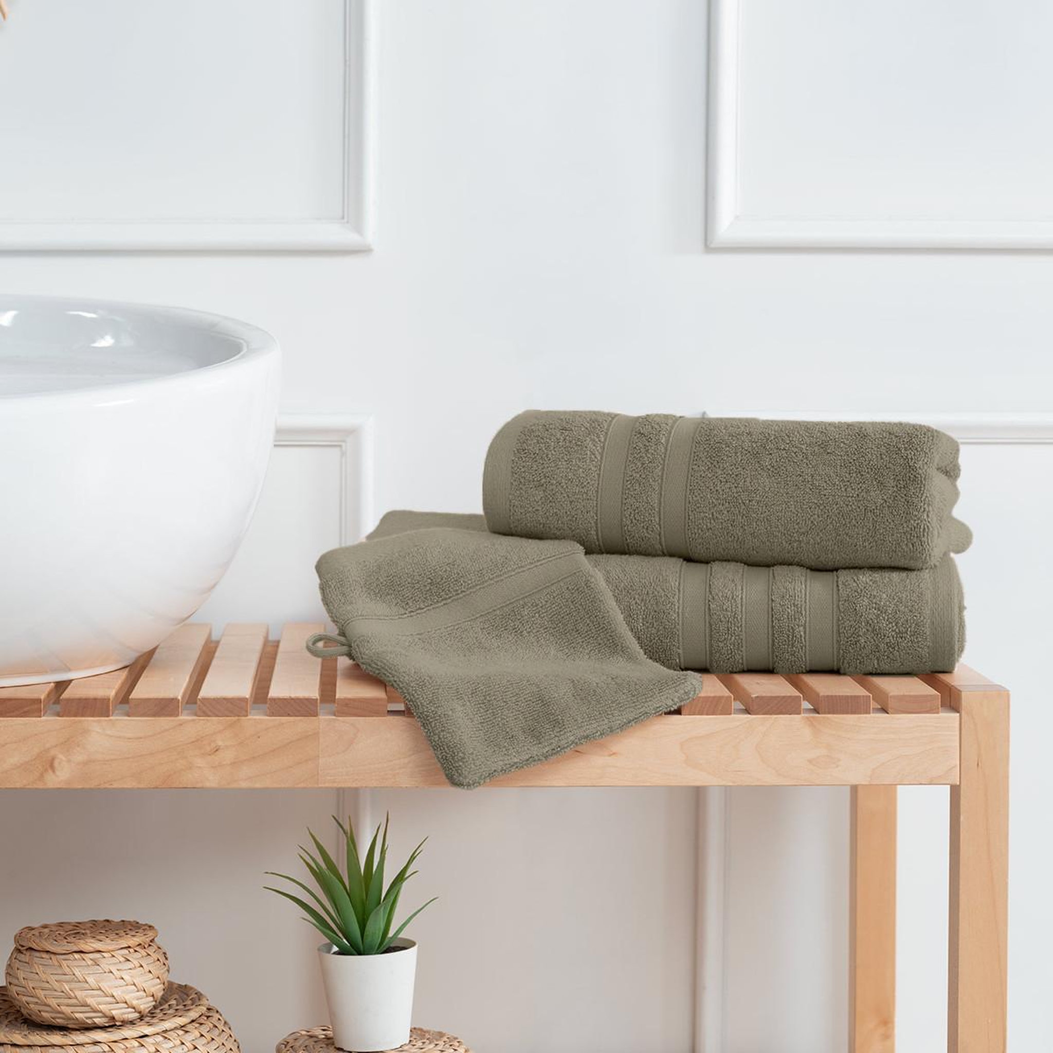 Voir la diapositive 5 : Sensei Maison Ensemble de bain 3 pièces 600 g/m² SENSILK