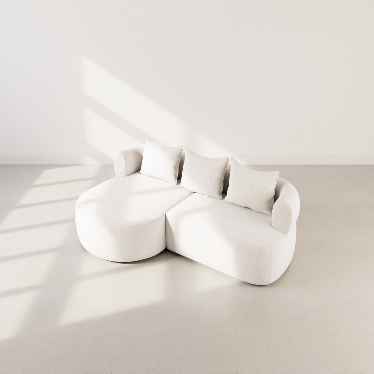 LISA DESIGN Angela - canapé d'angle gauche 4 places en velours texturé