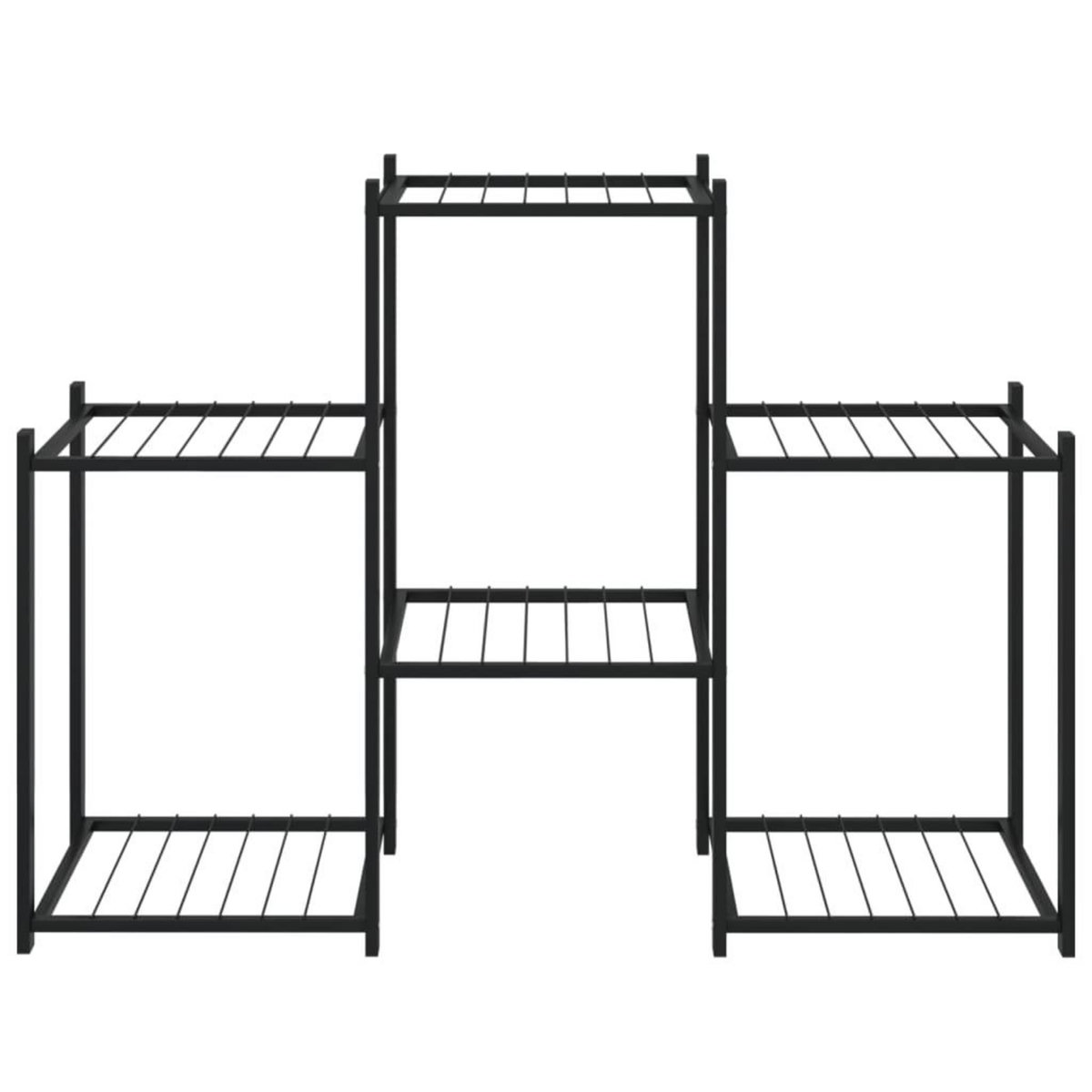 VIDAXL Jardiniere 83x25x60 cm Noir Fer