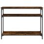 Voir la diapositive 4 : VIDAXL Table console chêne fumé 100x29x75 cm bois d ingénierie