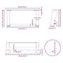 Voir la diapositive 6 : VIDAXL Pieds de table basse forme de U 2 pcs blanc 60x(30-31) cm acier