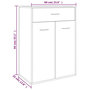 Voir la diapositive 6 : VIDAXL Armoire a chaussures Chene sonoma 60x35x84 cm Bois d'ingenierie