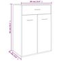Voir la diapositive 6 : VIDAXL Armoire a chaussures Chene sonoma 60x35x84 cm Bois d'ingenierie