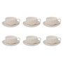 Voir la diapositive 1 : SECRET DE GOURMET Lot de 6 Tasses & Sous-Tasses  Romy  9cm Blanc