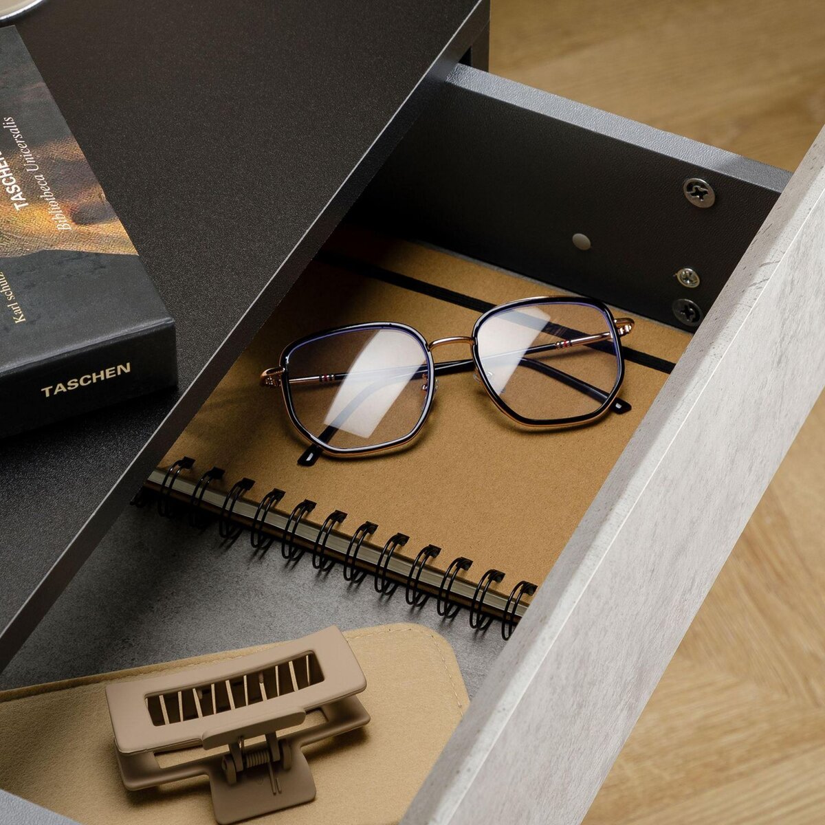 IDIMEX Chevet suspendu OCEANE, en bois