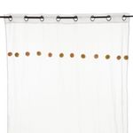 ATMOSPHERA Voilage crème avec Pompons. Coloris disponibles : Bleu