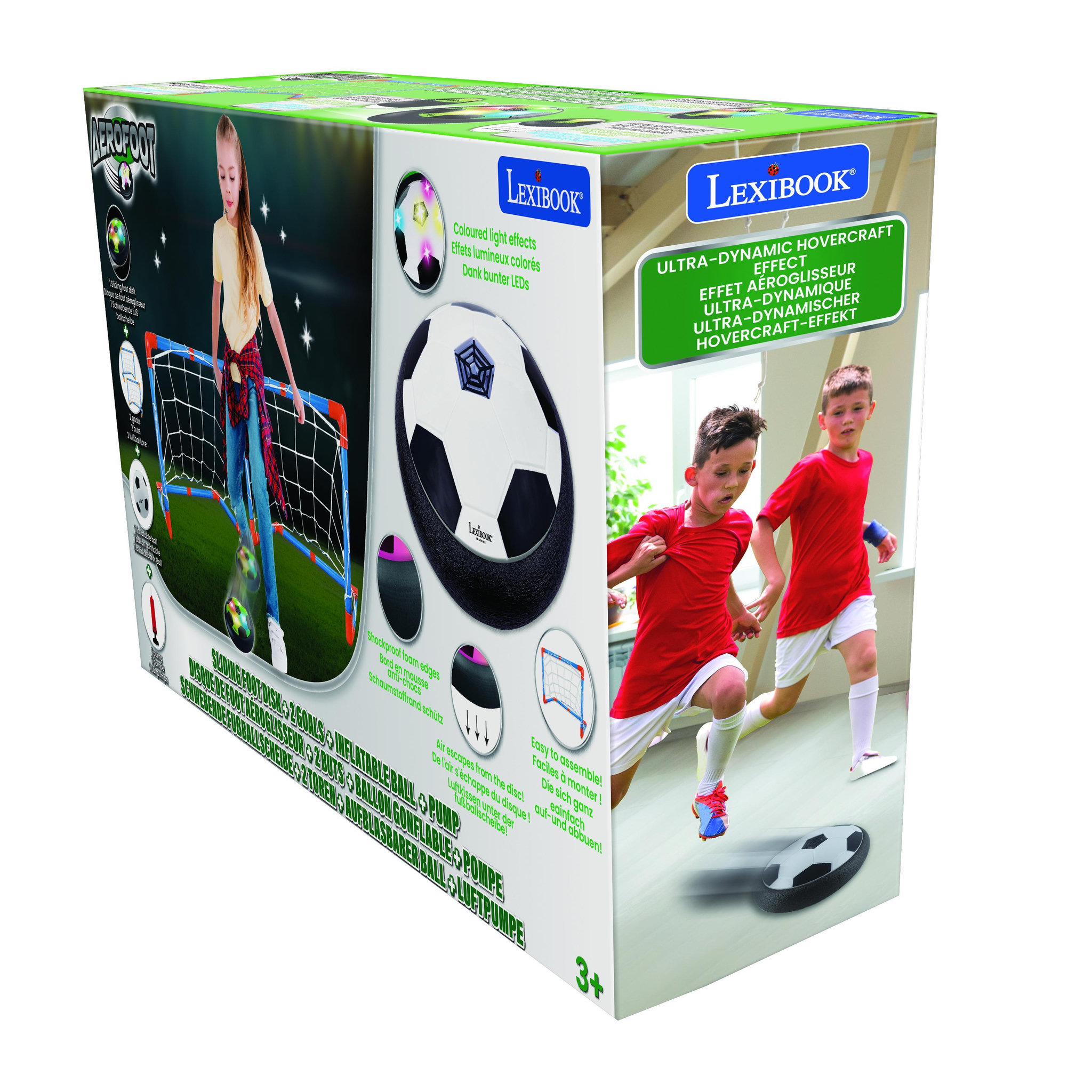 Voir la diapositive 4 : Lexibook AeroFoot - Disque de foot aéroglisseur rechargeable
