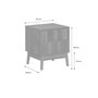 Voir la diapositive 6 : SWEEEK Table de chevet deux tiroirs. décor bois de noyer et piétement en pin - Linear