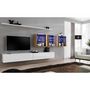 Voir la diapositive 2 : Paris Prix Meuble TV Mural Design  Switch XVII  340cm Blanc & Naturel