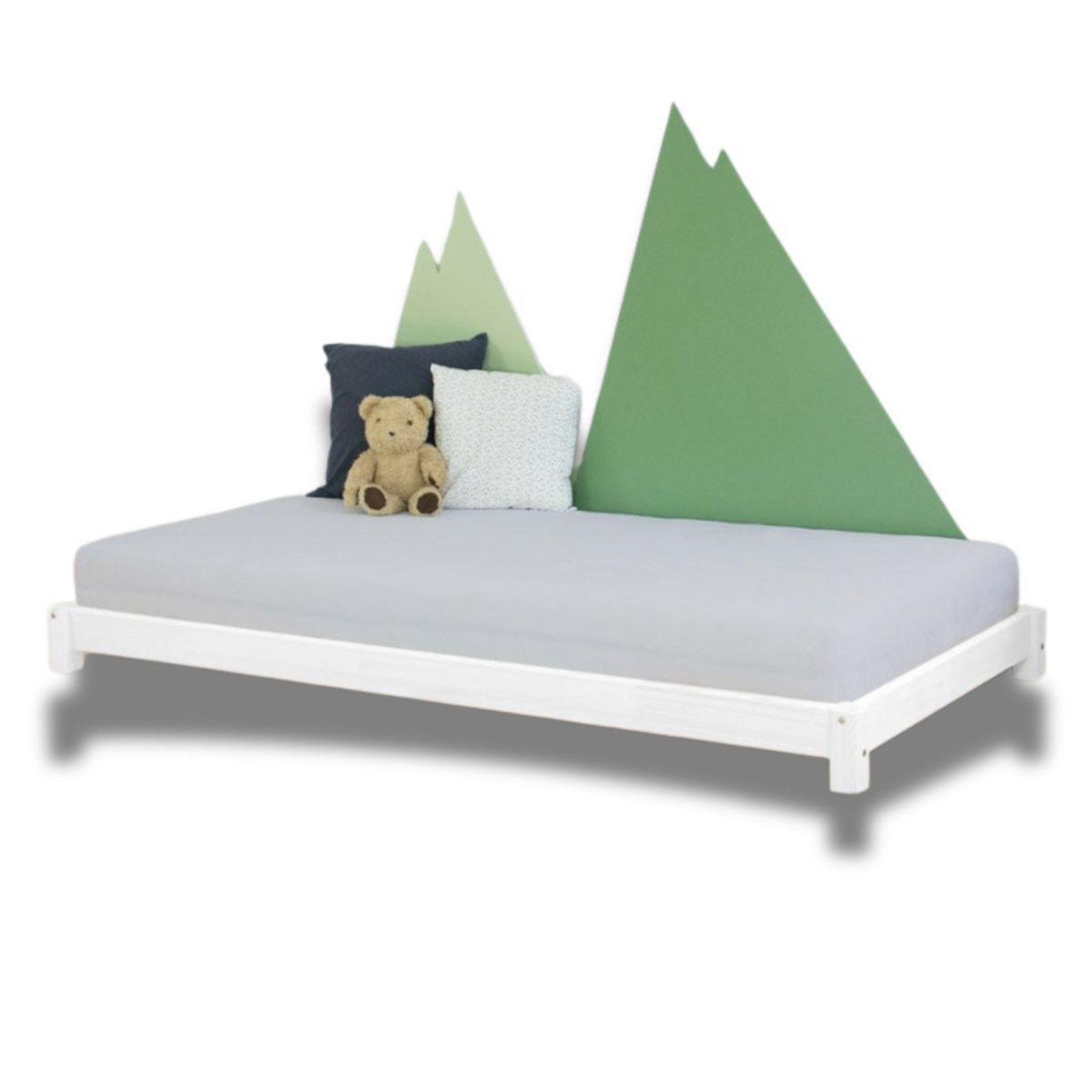 Voir la diapositive 1 : BENLEMI Lit simple en bois TEENY Blanc 90x160cm