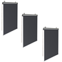 Voir la diapositive 1 : ID MARKET Lot de 3 stores enrouleurs L.124 x H. 225 CM pour pergola gris anthracite