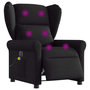 Voir la diapositive 1 : VIDAXL Fauteuil de massage inclinable electrique Noir Tissu