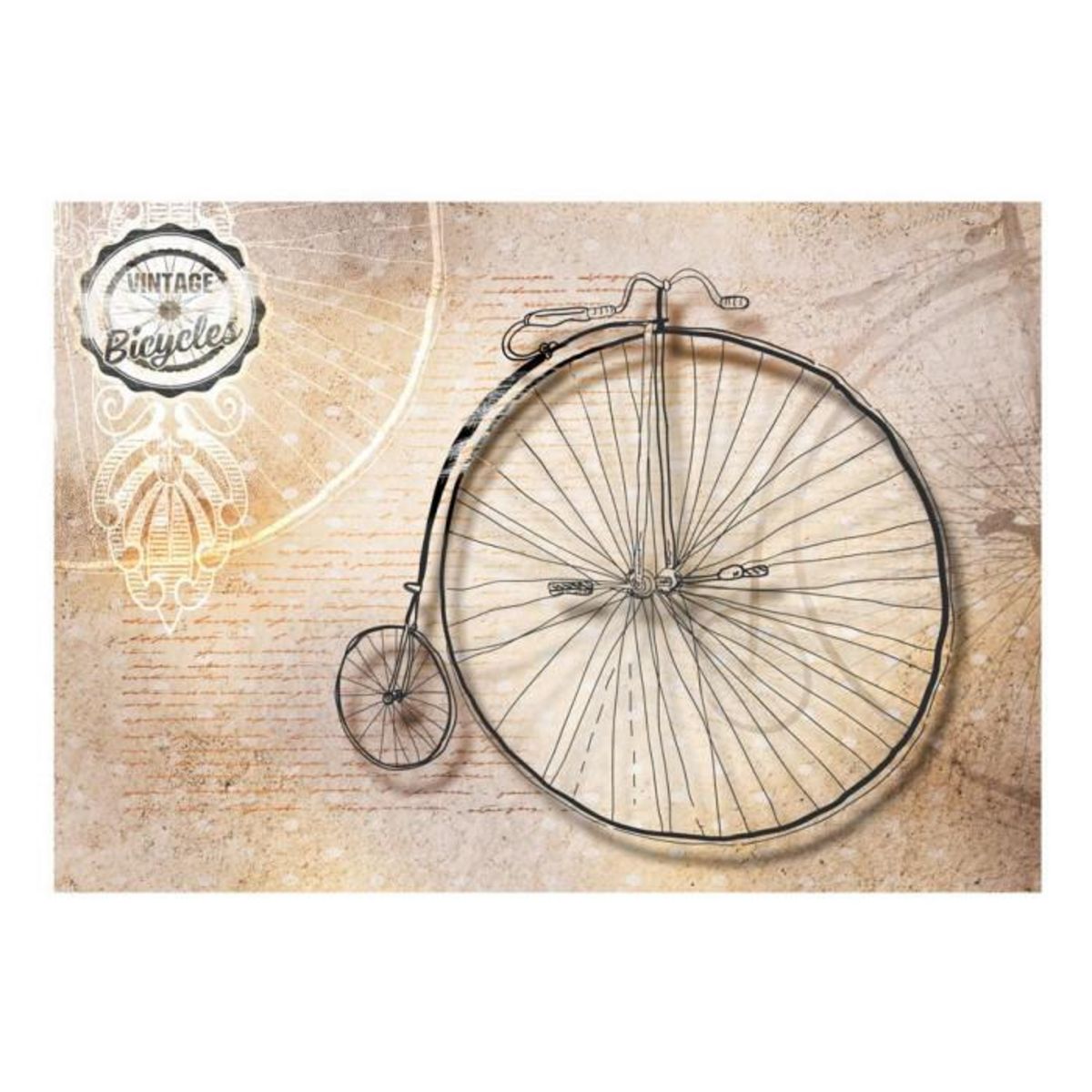 Paris Prix Papier Peint  Vintage Bicycles Sepia