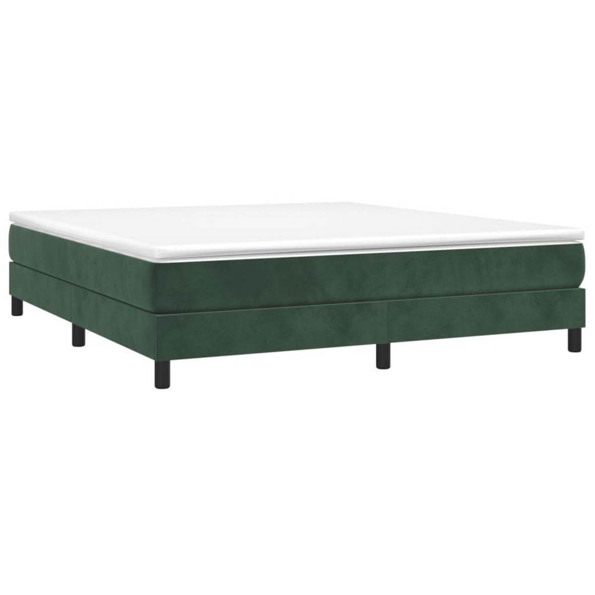 VIDAXL Cadre de lit sans matelas vert fonce 160x200 cm velours