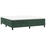 Voir la diapositive 3 : VIDAXL Cadre de lit sans matelas vert fonce 160x200 cm velours