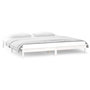 Voir la diapositive 4 : VIDAXL Cadre de lit a LED sans matelas blanc 135x190 cm bois massif