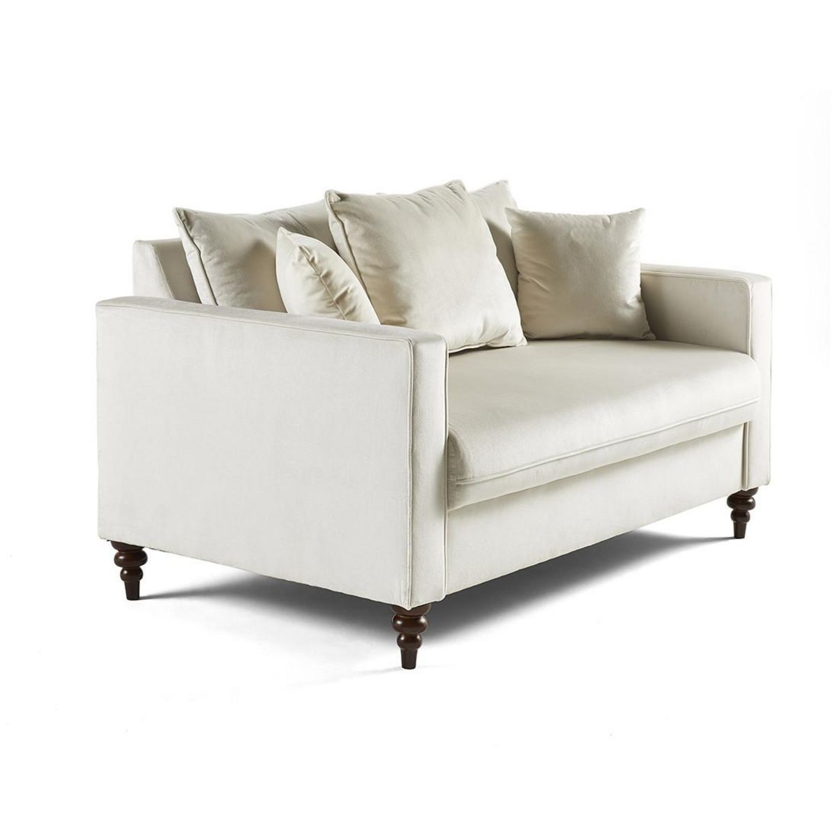 BEST MOBILIER Flamingo - canapé droit 2 places en velours