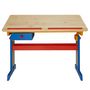 Voir la diapositive 3 : IDIMEX Bureau enfant FLEXI, en pin massif, réglable en hauteur et plateau inclinable