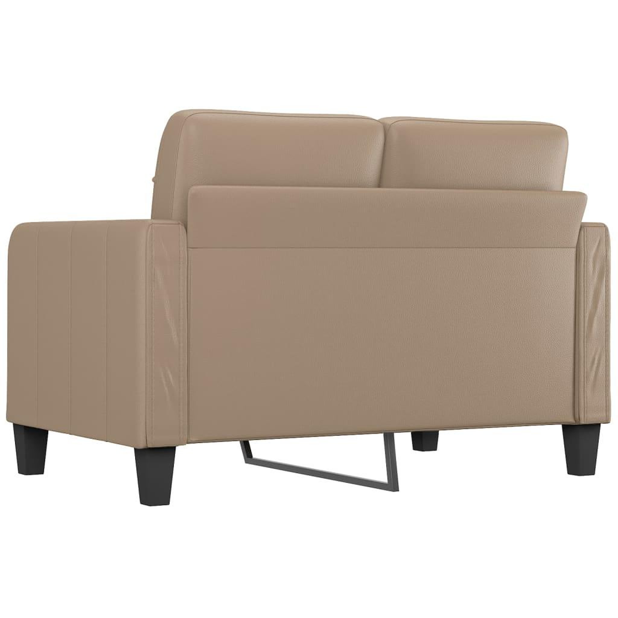 Voir la diapositive 5 : VIDAXL Canape a 2 places Cappuccino 120 cm Similicuir