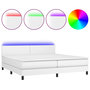 Voir la diapositive 2 : VIDAXL Sommier a lattes de lit avec matelas et LED Blanc 200x200 cm