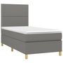 Voir la diapositive 3 : VIDAXL Sommier a lattes de lit avec matelas Gris fonce 80x200 cm Tissu