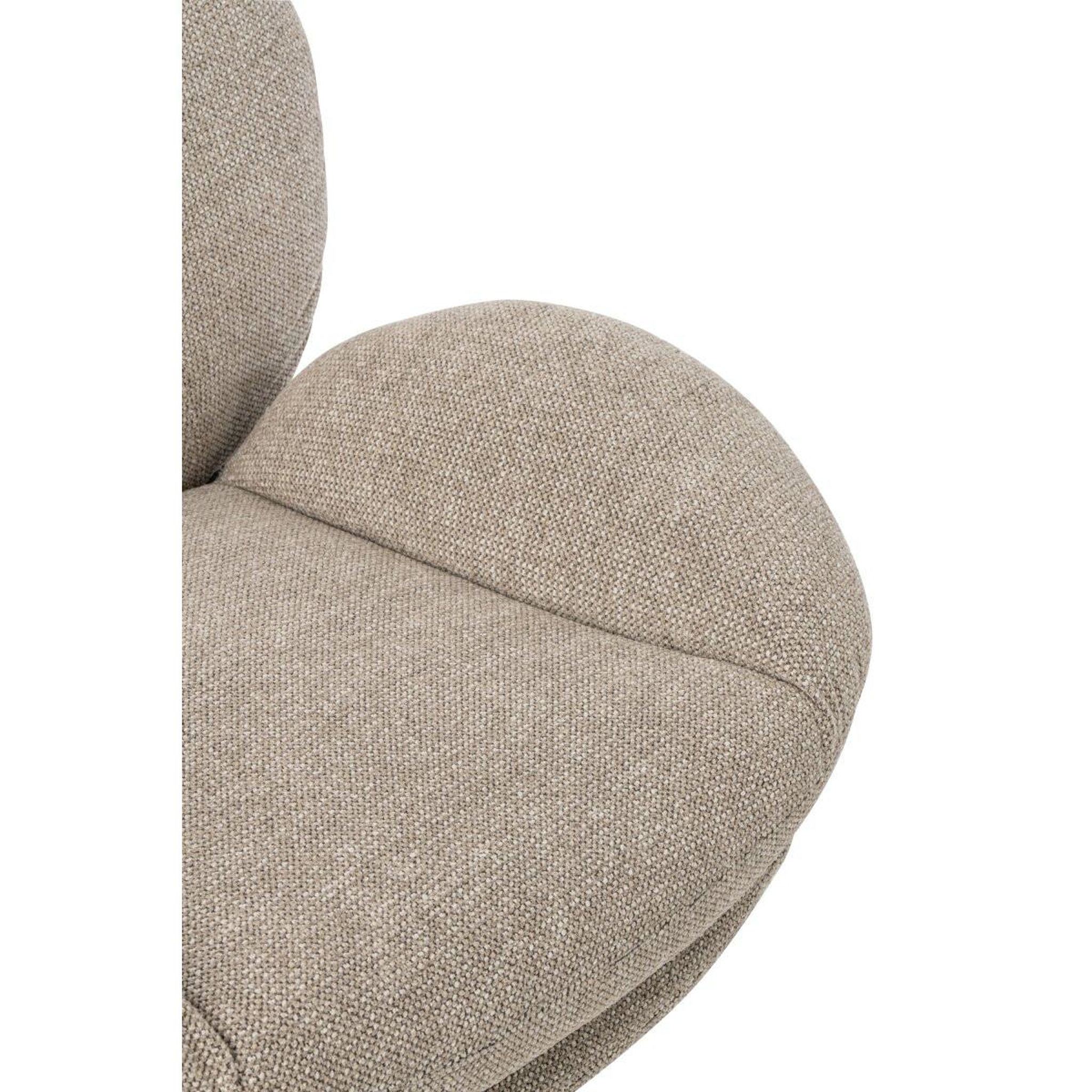 Voir la diapositive 6 : J-LINE Fauteuil avec pouf repose-pieds  helle  88cm beige