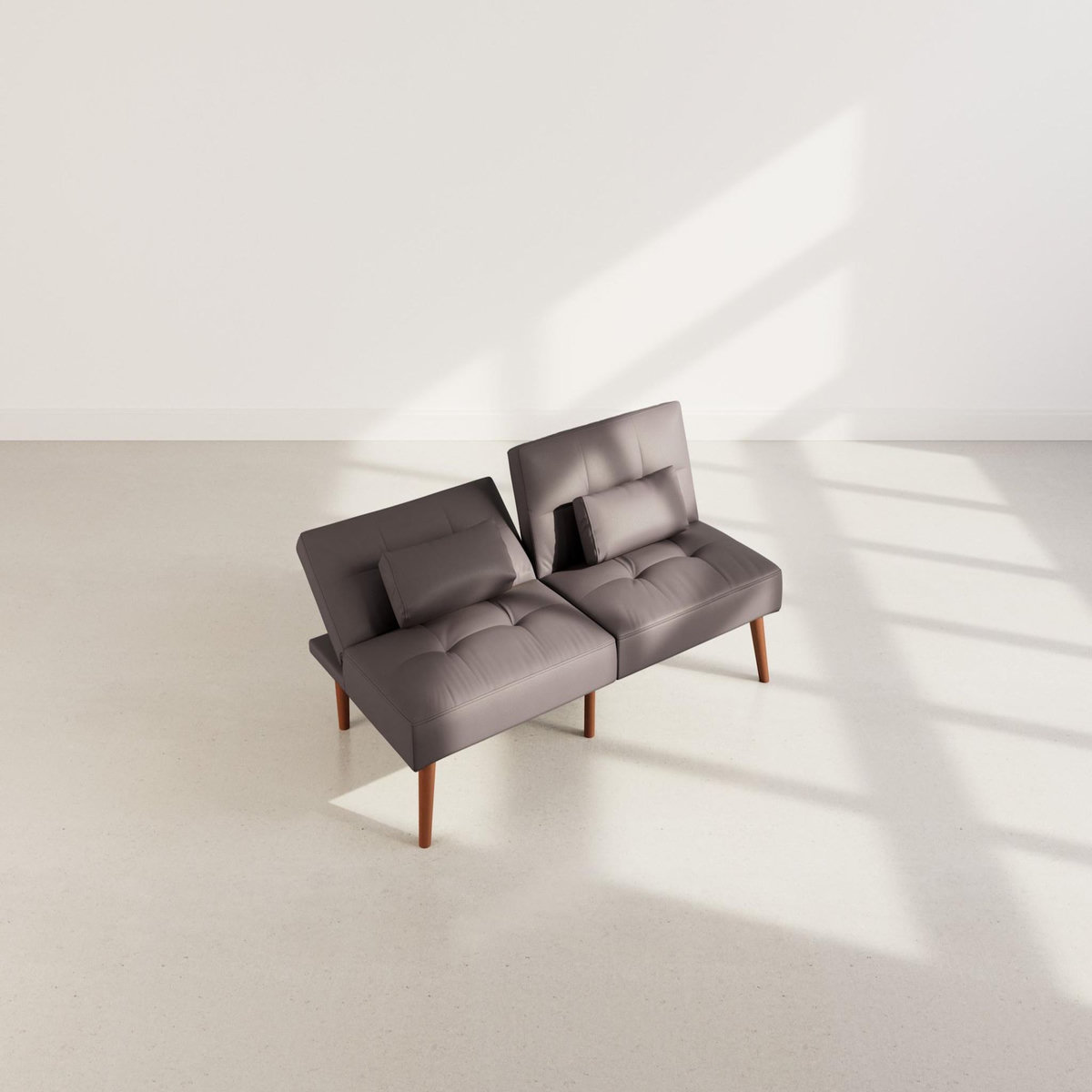 BEST MOBILIER Philae - canapé convertible clic-clac 2 places - en simili