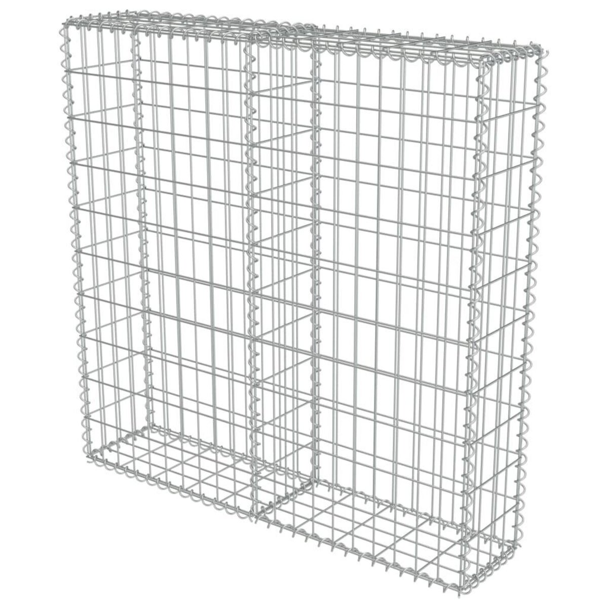 VIDAXL Mur a gabion avec couvercles Acier galvanise 100x20x100 cm