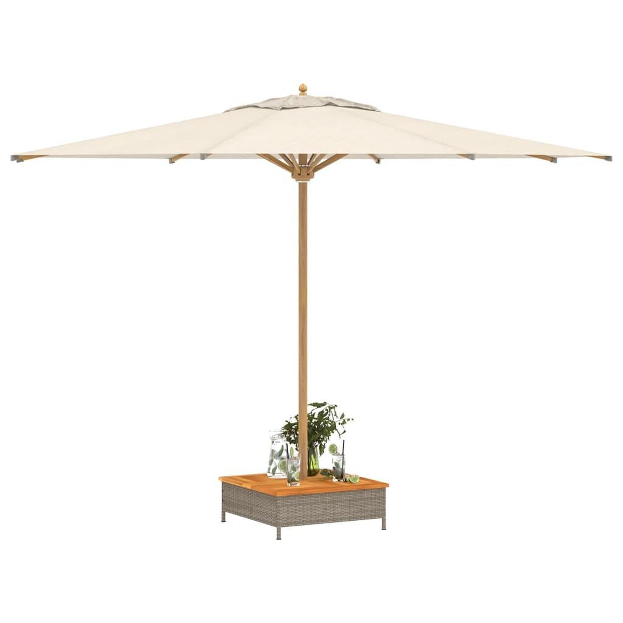 Voir la diapositive 4 : VIDAXL Couvercle de base de parasol gris 70x70x25 cm