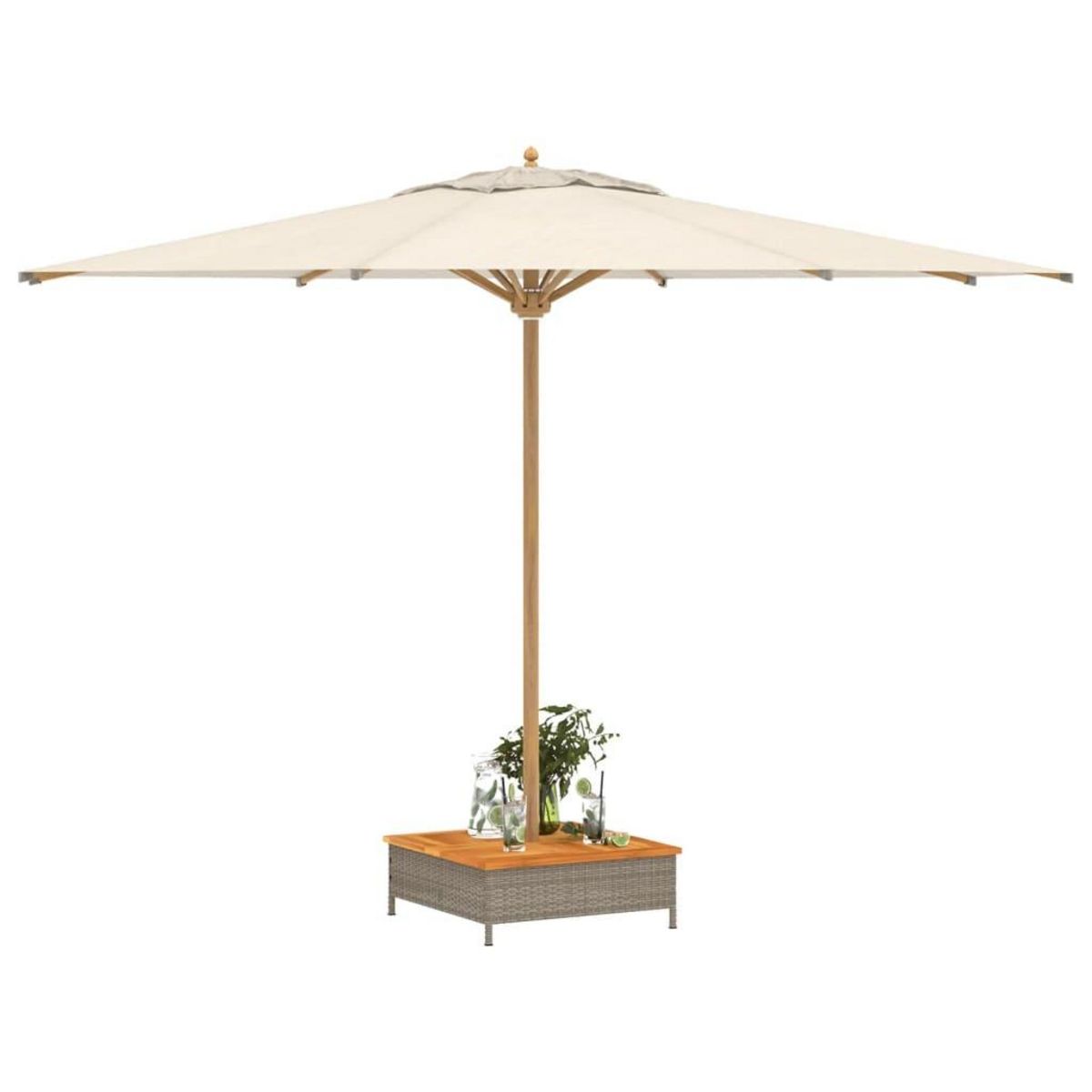 VIDAXL Couvercle de base de parasol gris 70x70x25 cm