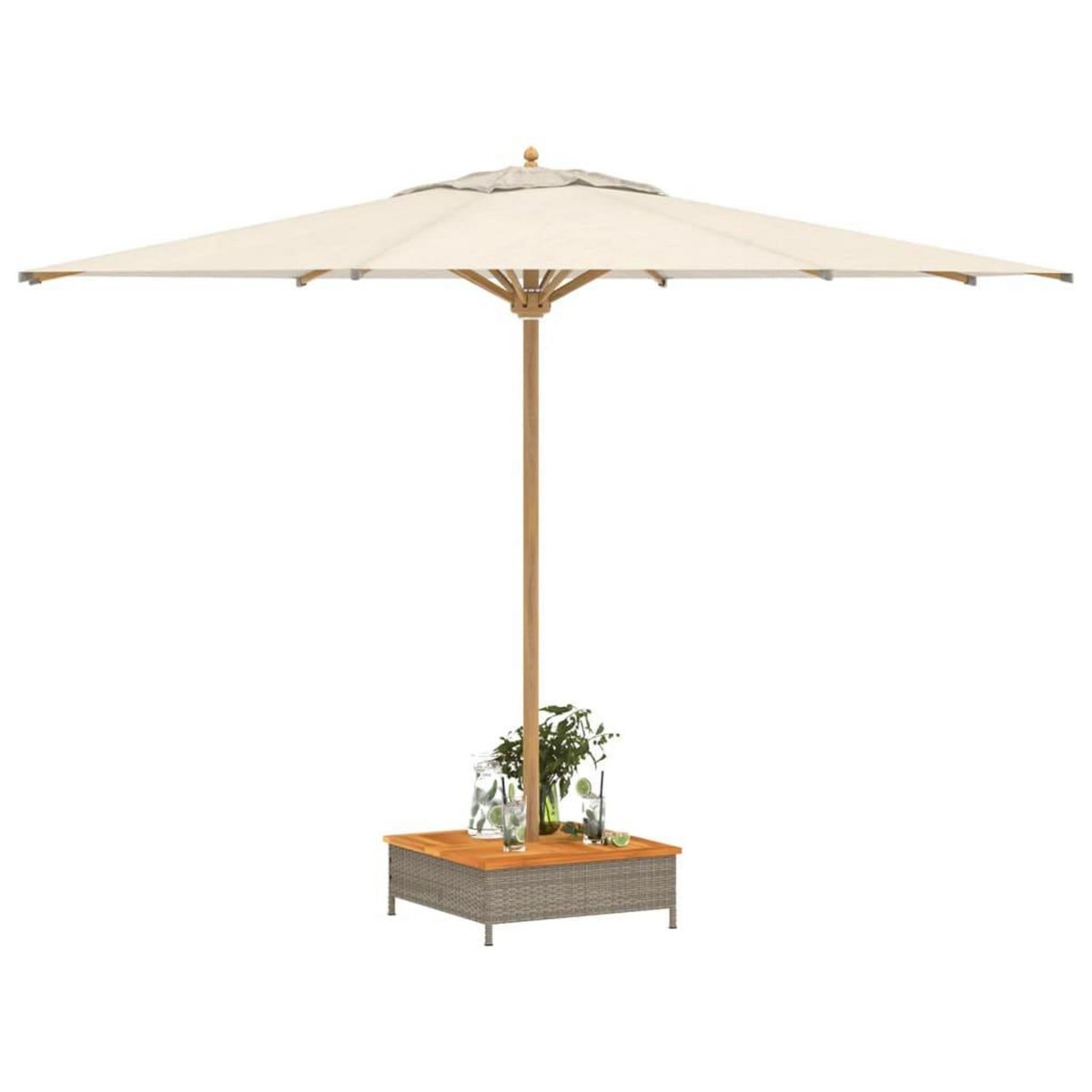 VIDAXL Couvercle de base de parasol gris 70x70x25 cm