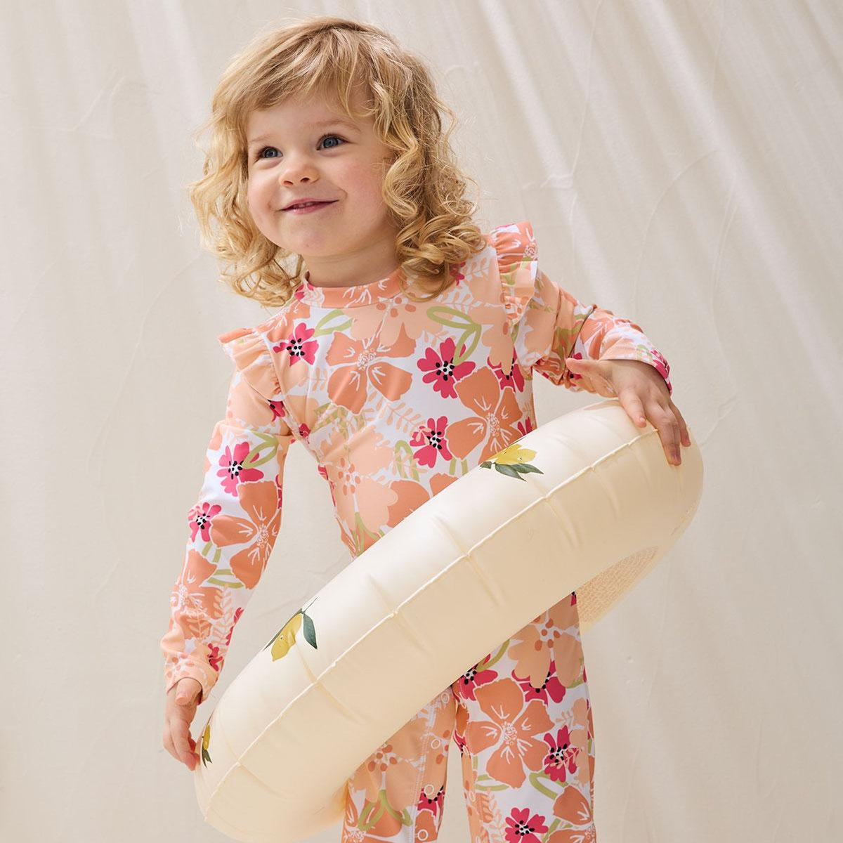 Petit Béguin Combinaison de bain bébé manches longues protection UV Rosara