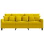 Voir la diapositive 4 : VIDAXL Canape a 3 places Jaune 180 cm Velours