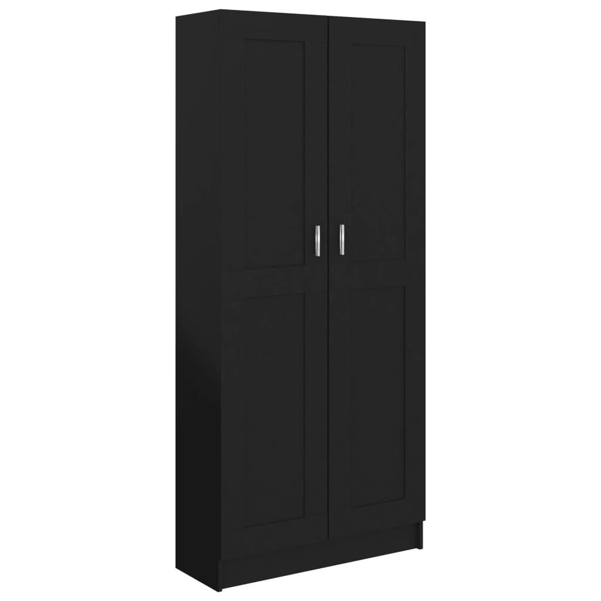 Voir la diapositive 2 : VIDAXL Bibliotheque Noir 82,5x30,5x185,5 cm Bois d'ingenierie