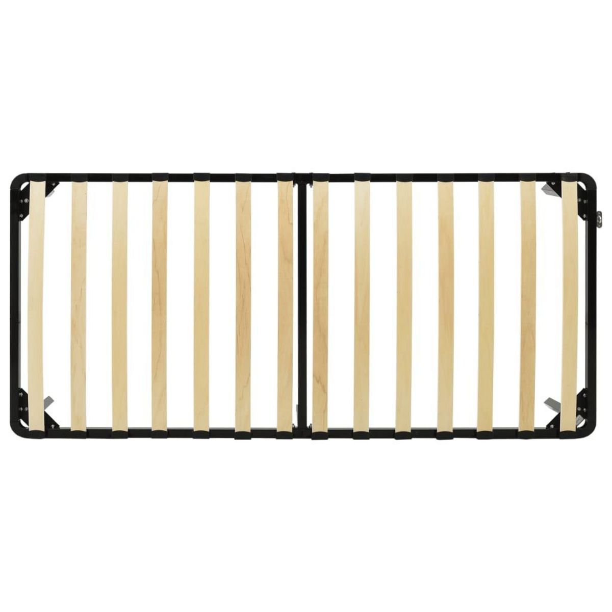 VIDAXL Cadre de lit noir metal 100x200 cm