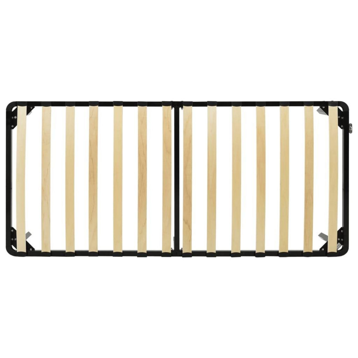 VIDAXL Cadre de lit noir metal 100x200 cm