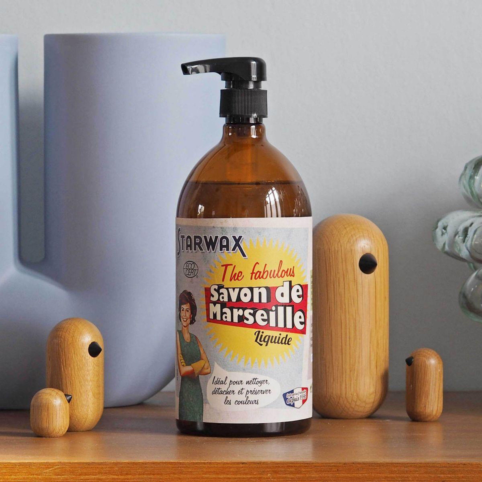 Voir la diapositive 2 : Starwax Nettoyant savon de marseille liquide 950ml