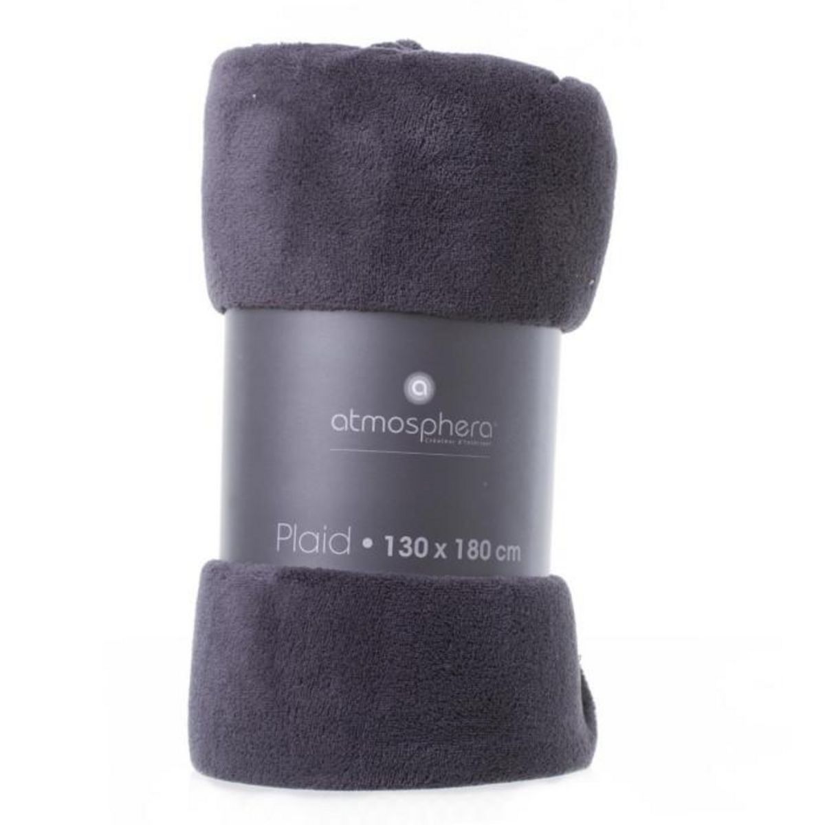 ATMOSPHERA Plaid  Microfibre  130x180cm Gris Foncé