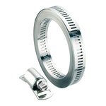 CENTRALE BRICO Kit collier bande ajourée de serrage sans fin 3 mètres en inox, l. 13 mm