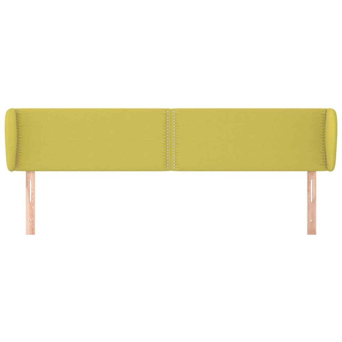 VIDAXL Tete de lit avec oreilles Vert 163x23x78/88 cm Tissu