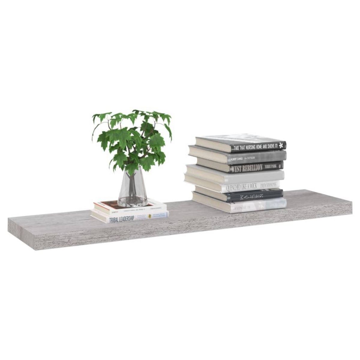 VIDAXL Etageres murales flottantes 4 pcs Gris beton 90x23,5x3,8cm MDF