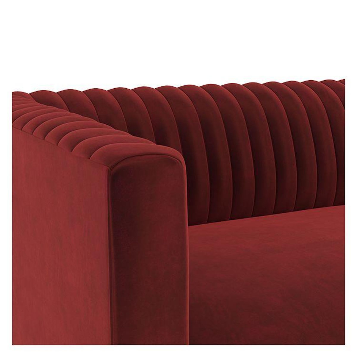 Rendez vous déco Canapé 3 places en velours vert foncé - Gatsby