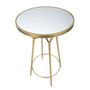 Voir la diapositive 3 : Paris Prix Table de Bar Miroir  Circle  105cm Or