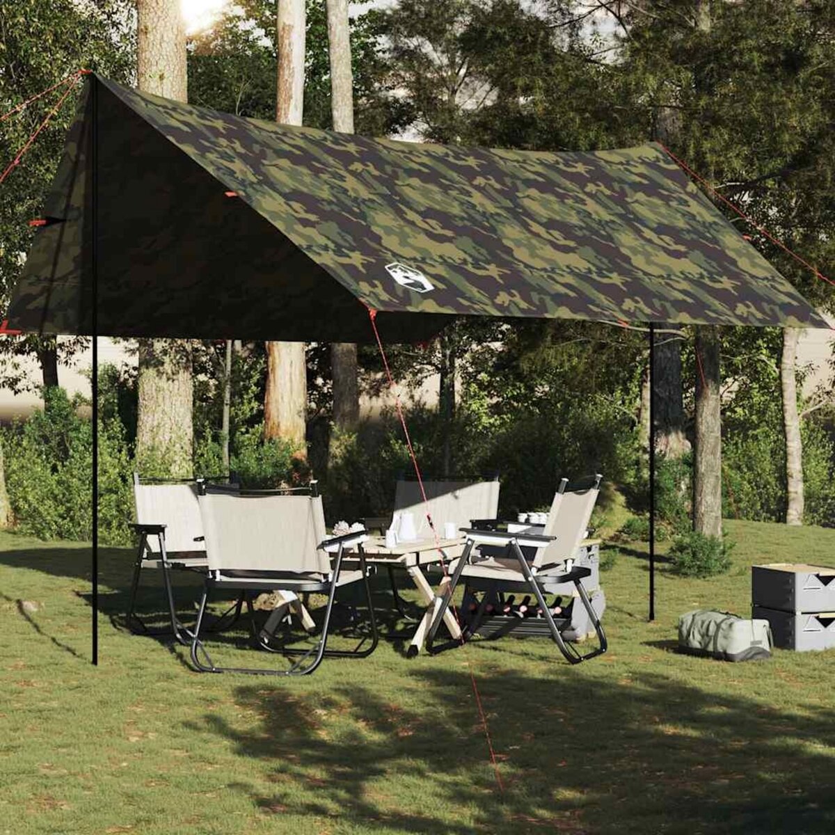 VIDAXL Bache de camping camouflage 462x306x211 cm impermeable