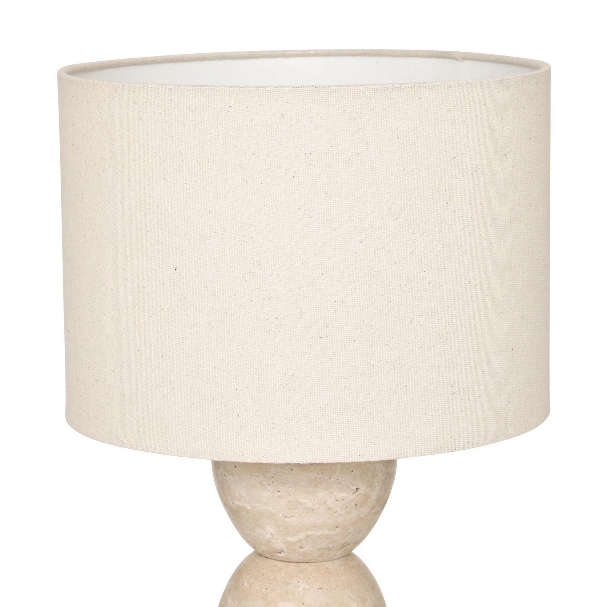 Voir la diapositive 3 : ATMOSPHERA Lampe cylindrique en travertin erin - beige