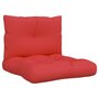 Voir la diapositive 2 : VIDAXL Coussins de palette lot de 2 rouge tissu
